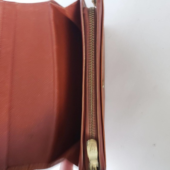 Louis Vuitton LV Epi Leather Wallet Brown Medium Envelope Unisex Vintage - Picture 5 of 14